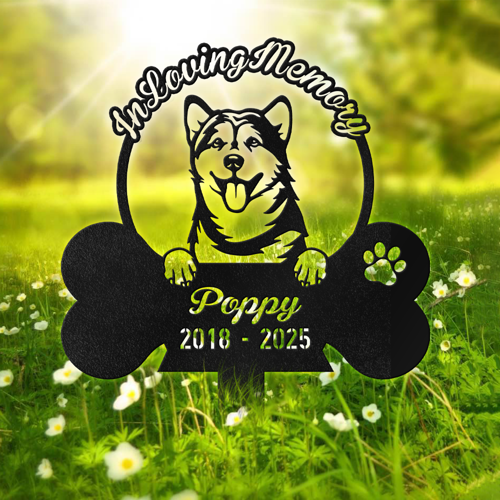 In Loving Memory Personalized Dog In Heaven Garden Stake CH07 896294