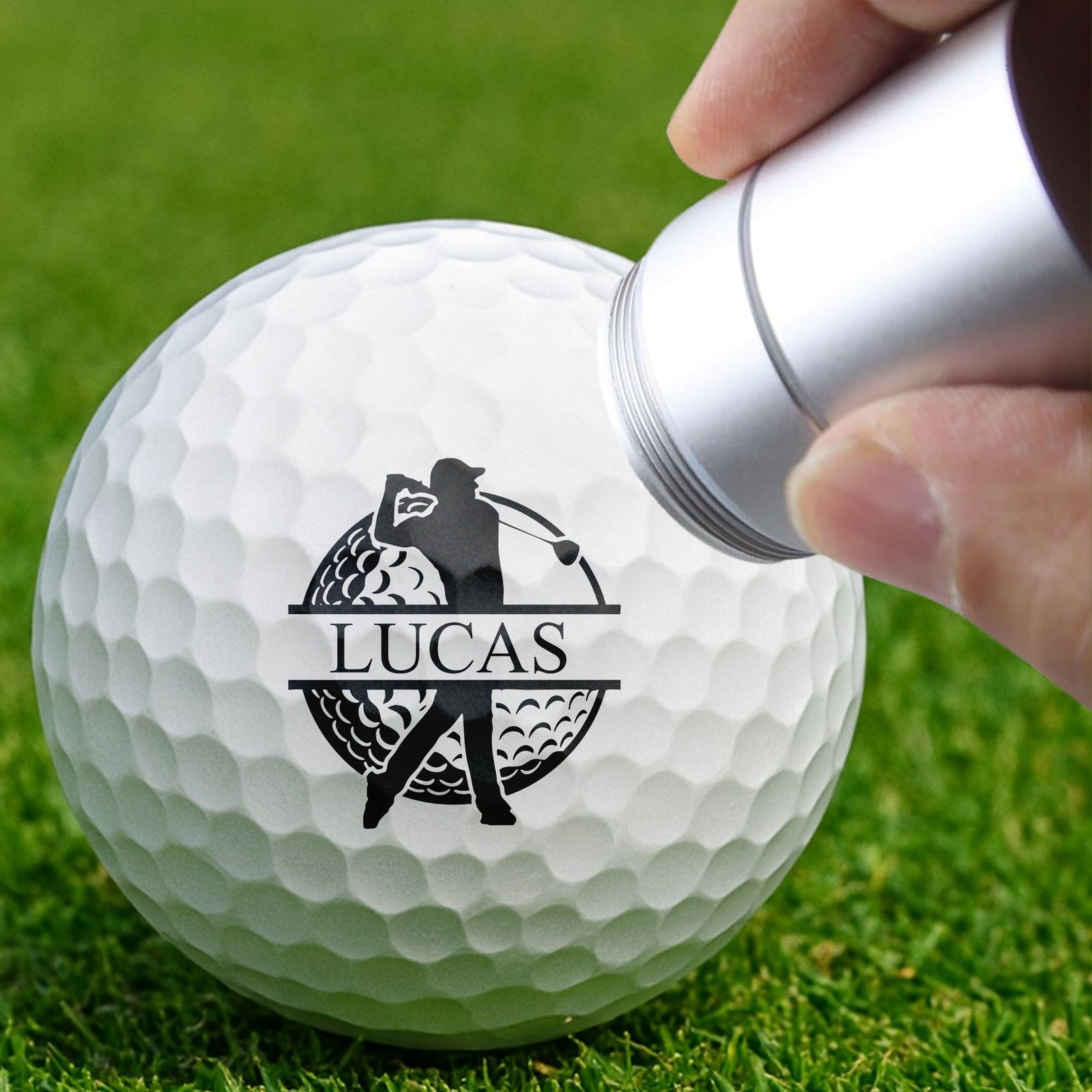 Personalized Golf Ball Stamp Box, Personalized Golf Stamps, Gift for Golfer, Golf Ball Marker HO82 900600