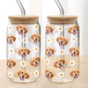 Custom Face Photo With Icon Dog Glass Can With Lid TH10 892449
