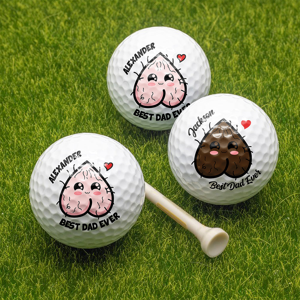 Custom Name Best Dad Ever Funny Golf Ball Gift For Golf Lovers TH10 169783