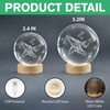 Kids Holding Mom's Hand - Personalized Engraved Crystal Ball LED Night Light - Heartfelt Mother's Day Gift for Mom, Wife HO82 901448
