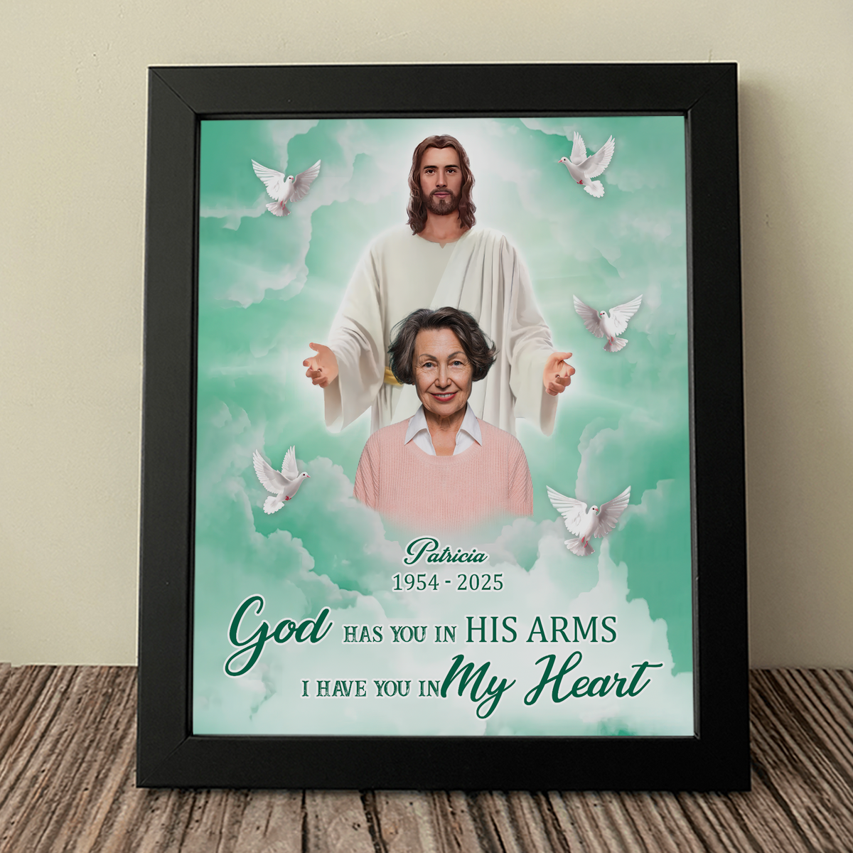 Custom Photo God Took You Home To Be With Him Memorial Picture Frame LM32 893193