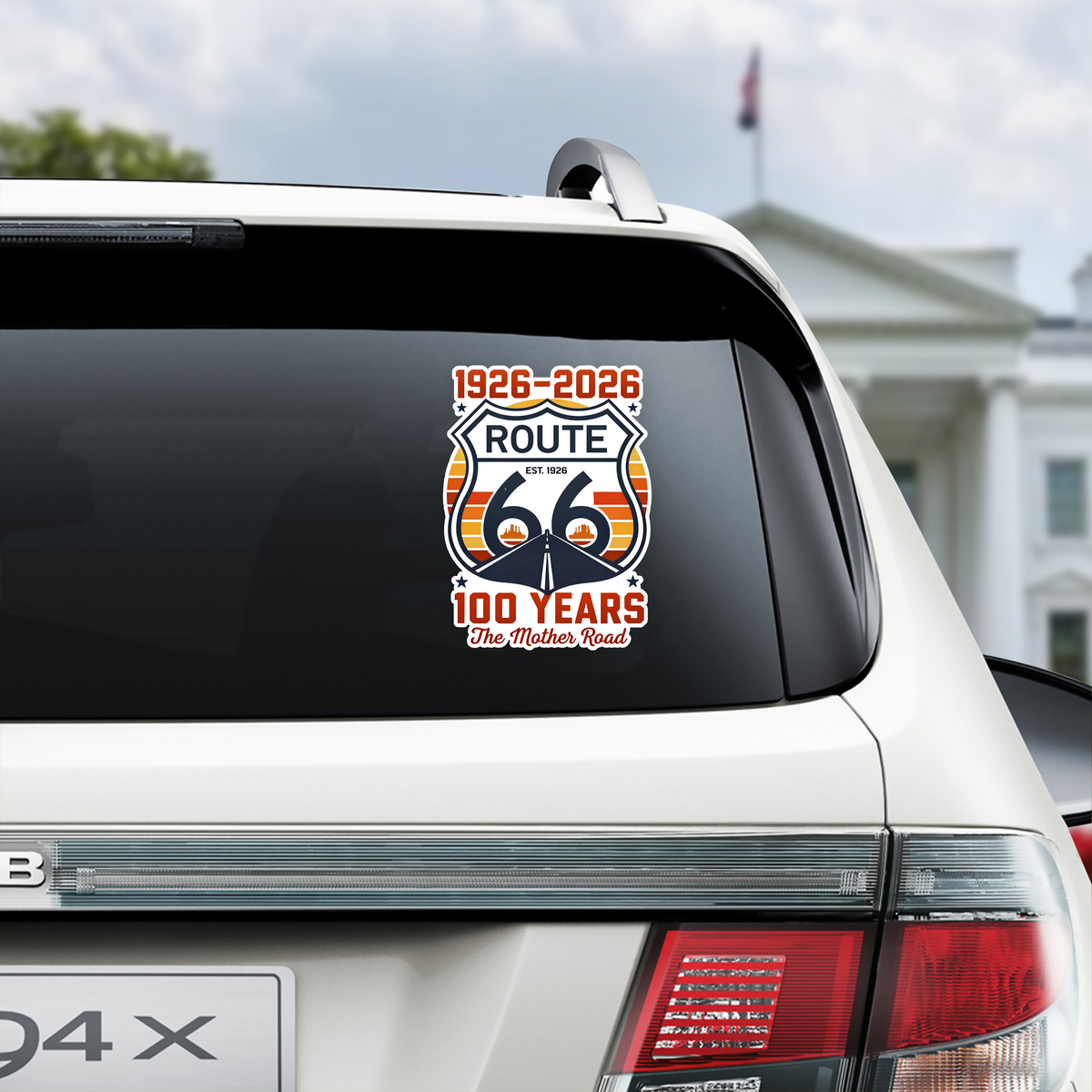 1926-2026 Route US 66 100 Years The Mother Road Car Window Decal Sticker For Car Lover TH10 898441