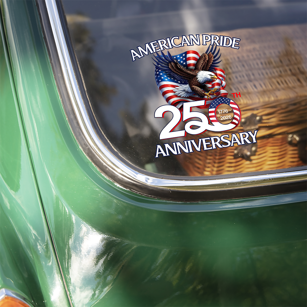 American Pride Patriotic 250th Anniversary Eagle 1776–2026 Car Window Decal Sticker HO82 900876