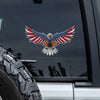 American Eagle With Flag Patriotic Car Window Decal Sticker HA75 898394