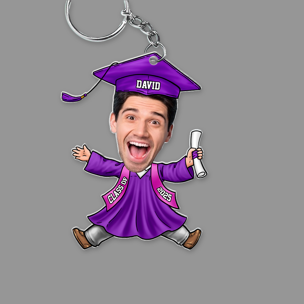 Custom Funny Face Class of 2025 Graduation Acrylic Keychain HA75 892006
