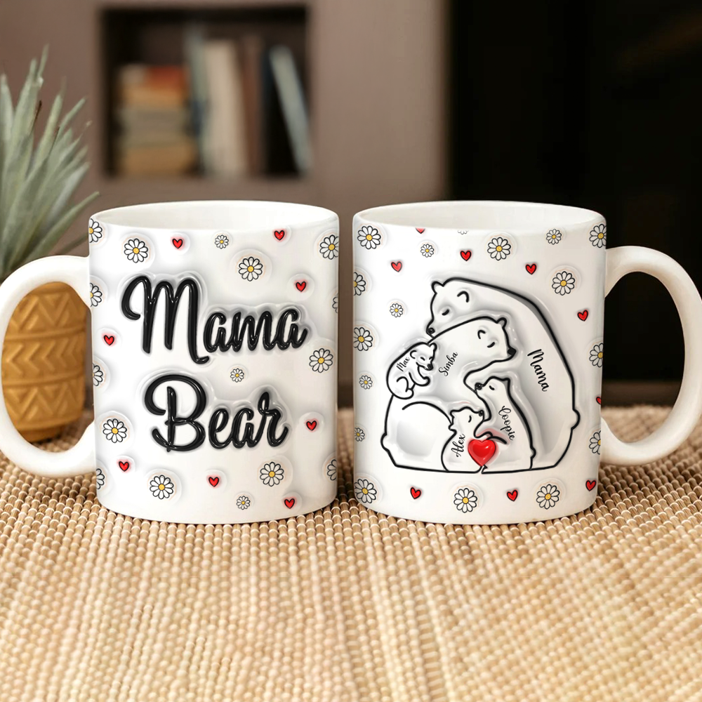 Personalized Mama Bear With Kid 3D Effect Mug Gift For Mother's Day TH10 169215