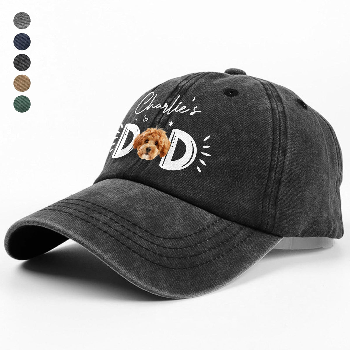 Custom Photo Dog Cat - Dog Mom Cat Mom Washed Denim Baseball Cap HA75 897008