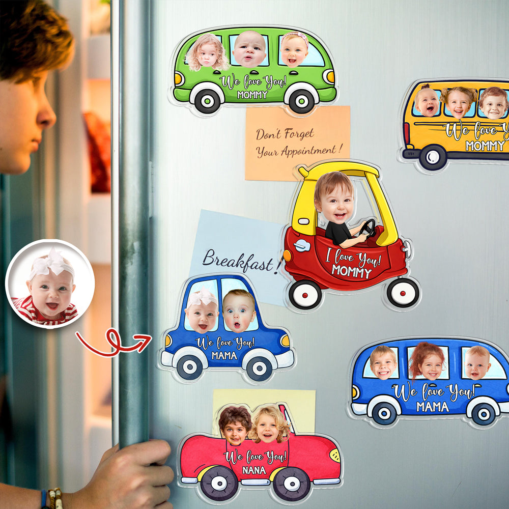 Custom Photo Funny Kid Car Acrylic Fridge Magnet LM32 899183