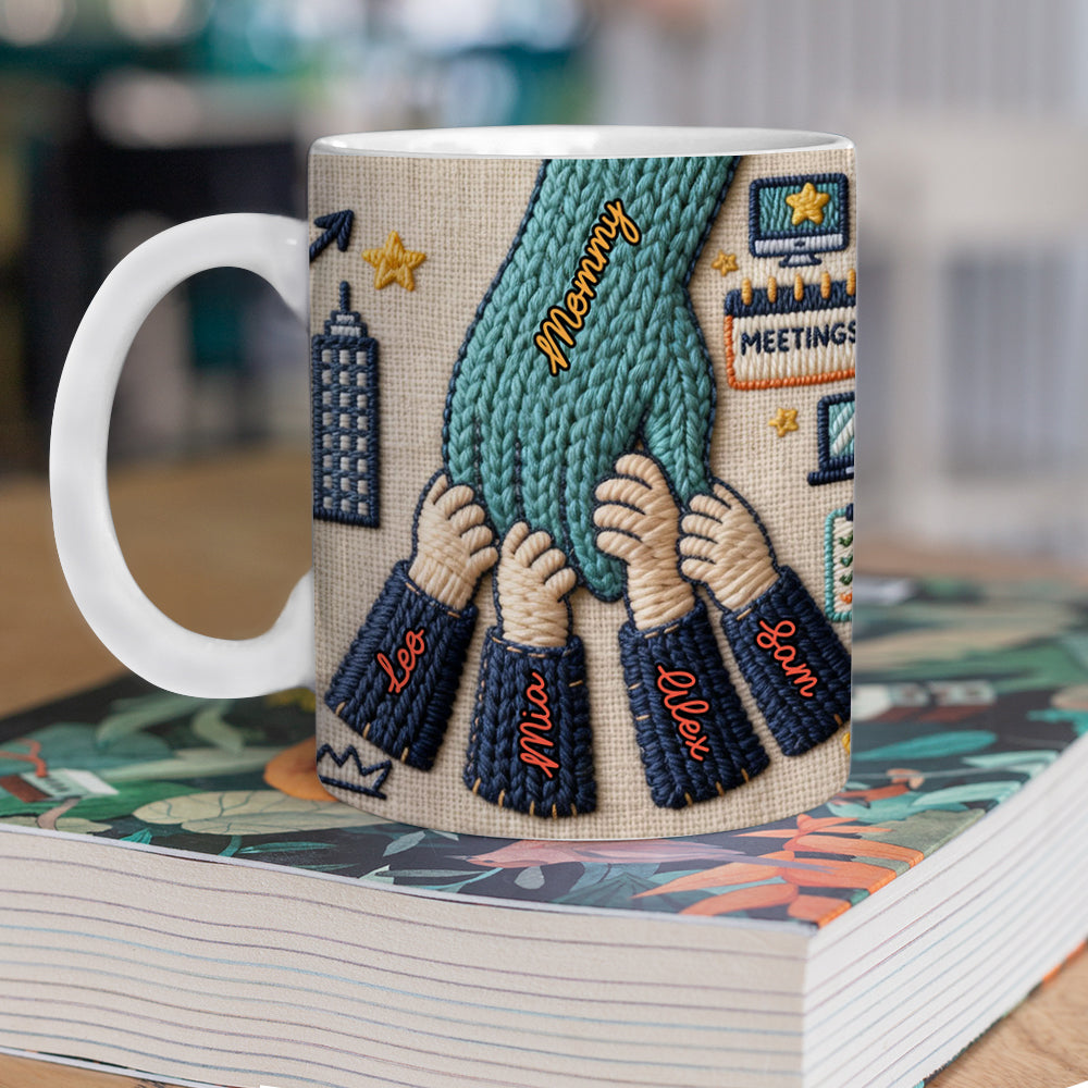 Personalized Working Mom Knitted Yarn 3D Effect Mug - Mother's Day Gift HO82 901572