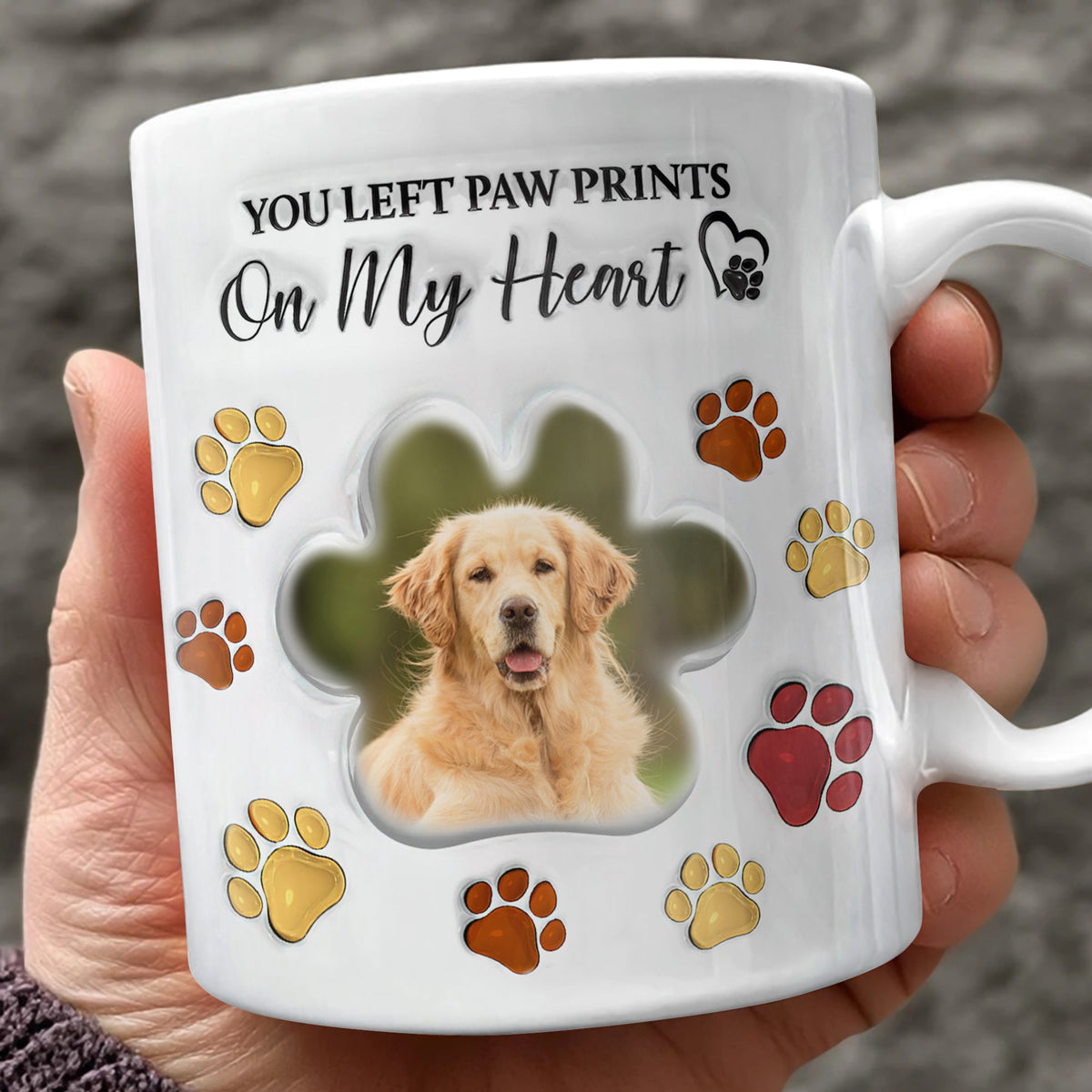 Custom Photo Forever In My Heart Memorial 3D Inflated Effect Printed Mug HA75 897066