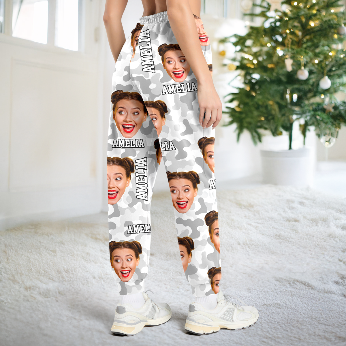 Custom Human Photo Camo Pattern Sweatpants TH10 896669