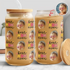 Custom Photo Best Mom Ever Glass Can With Lid Gift For Mom TH10 898789