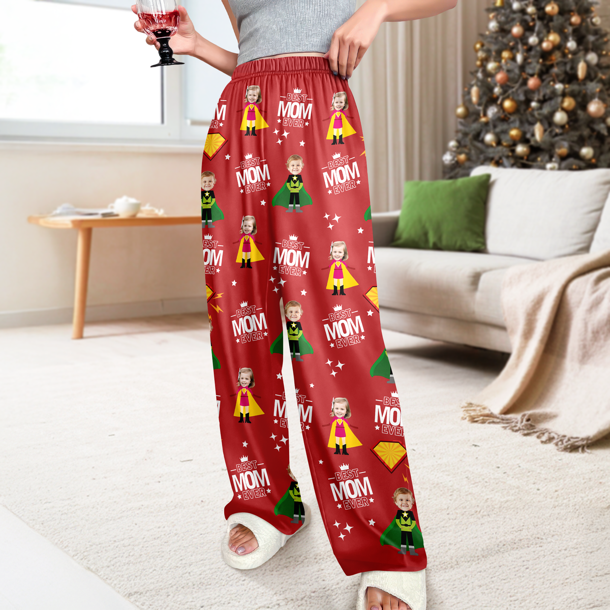 Custom Face Kid Best Mom Ever, Best Dad Ever Sweatpants HA75 897010