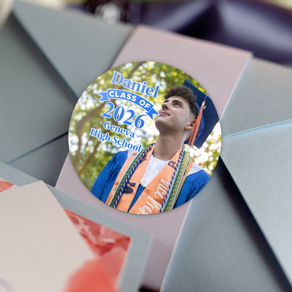 Custom Photo Class Of 2025 Congrats Graduation Roll Sticker TA29 890290