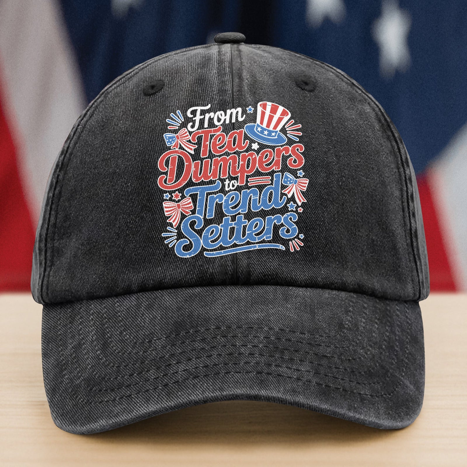 USA 250th Anniversary 250 Years of Freedom America Washed Denim Baseball Cap HO82 894480