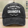 Personalized My Favorite People Call Me Daddy Vintage Washed Denim Baseball Cap HO82 894450