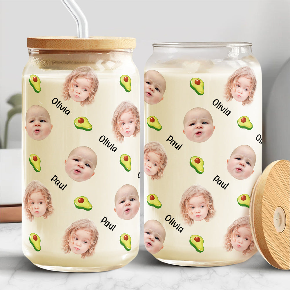 Custom Funny Baby Face Glass Can Father's Day Gift Mother's Day Gift CH07 895662