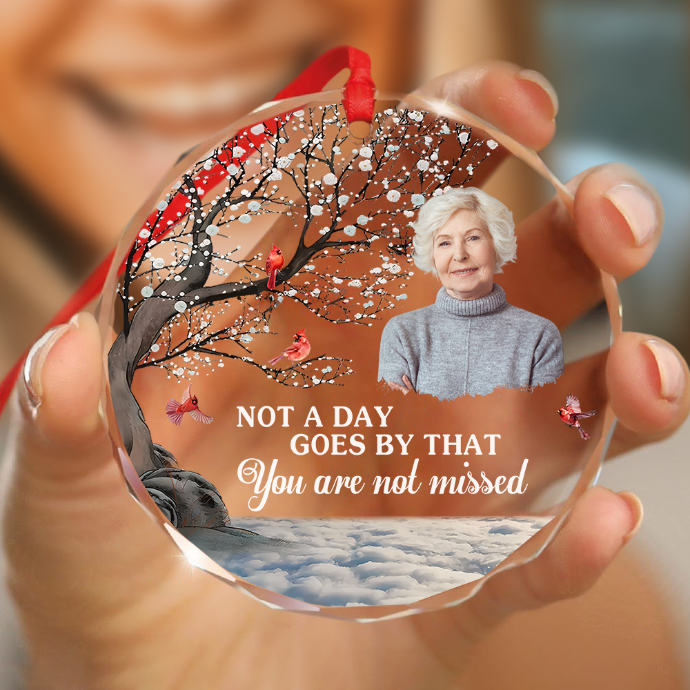 Custom Photo I'm Always With You Memorial Glass Ornament HA75 897190