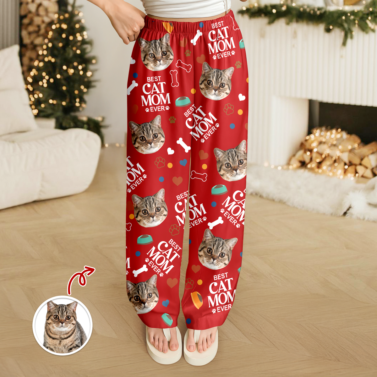 Custom Dog Cat Photo Best Dog Dad Mom Ever Photo Personalized Sweatpants CH07 896566