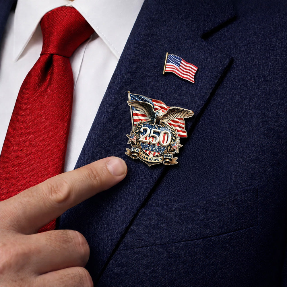 Personalized America 250th Anniversary Patriot Eagle Acrylic Pin HO82 901800