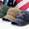 Charlie Kirk Great American Patriot Washed Denim Baseball Cap HA75 64430