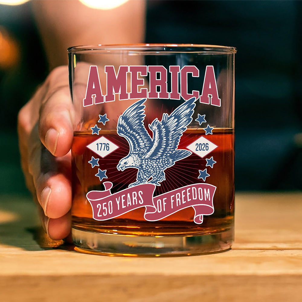 America 1776 - 2026 250 Years Of Freedom Whiskey Glass HA75 897022