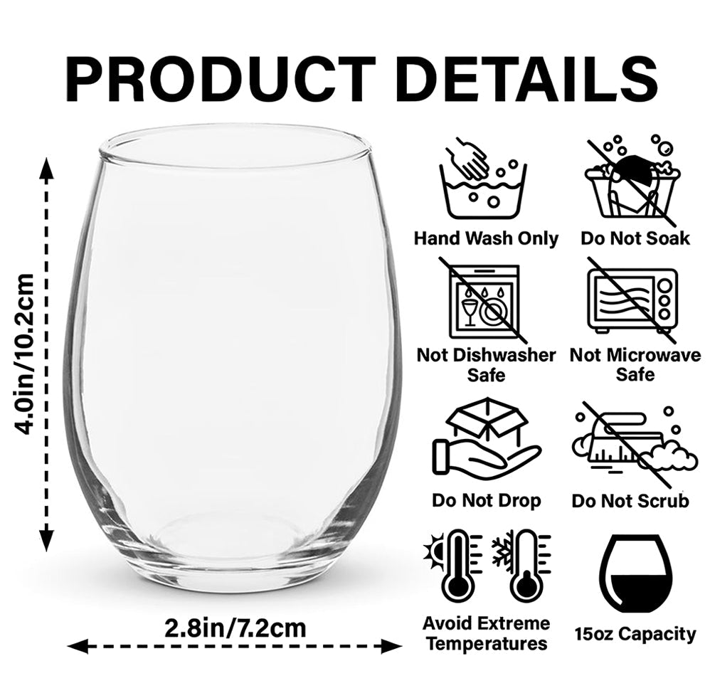 Custom Dog Photo America Would Be Boring Without Me Wine Glass TH10 898669