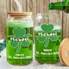 Custom Name Happy Patrick's Day Glass Can With Lid TH10 898049