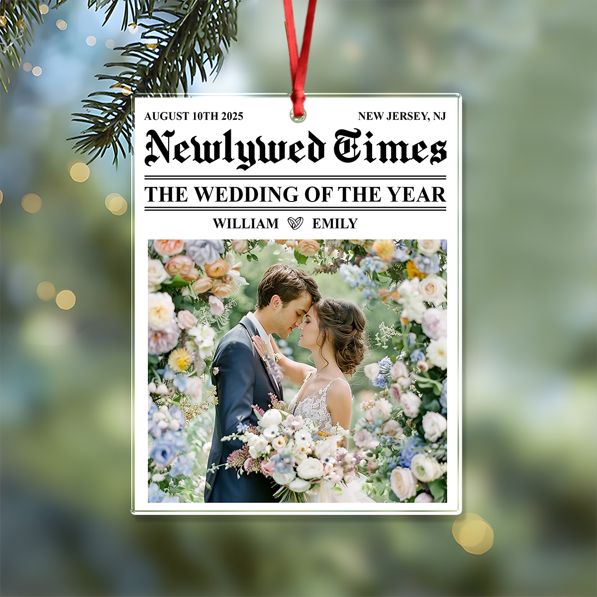 Custom Photo The Wedding Of The Year Couple Acrylic Ornament HA75 897512