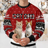 Custom Cat Photo - Cat Mom Cat Dad Christmas Pattern Ugly Sweater Christmas Gift HA75 897612