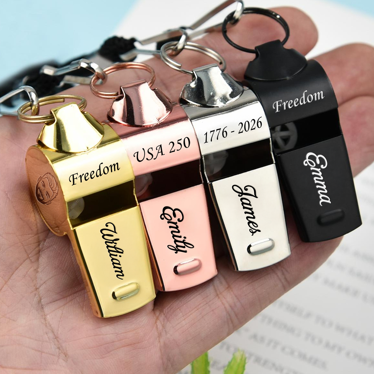 Custom Face Photo America 250 Coach Whistle Personalized Freedom Gift LM32 897907