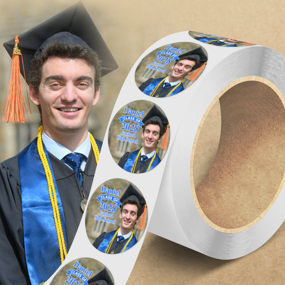 Custom Photo Class Of 2025 Congrats Graduation Roll Sticker TA29 890290