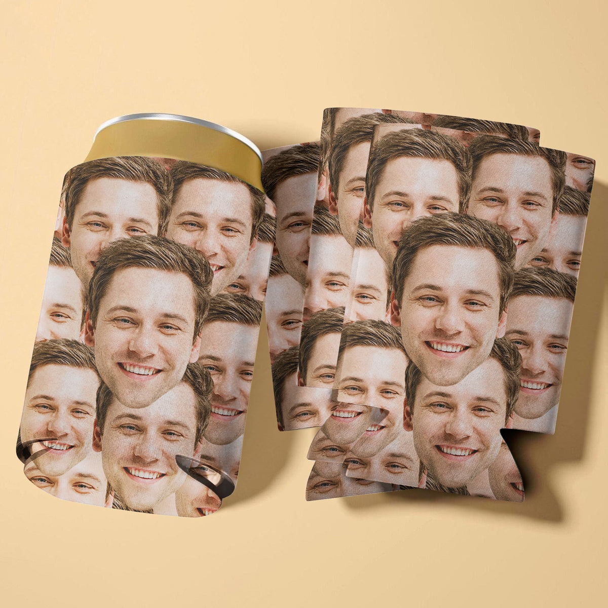 Custom Photo Funny Face Personalized Print Full Can Cooler HA75 892852