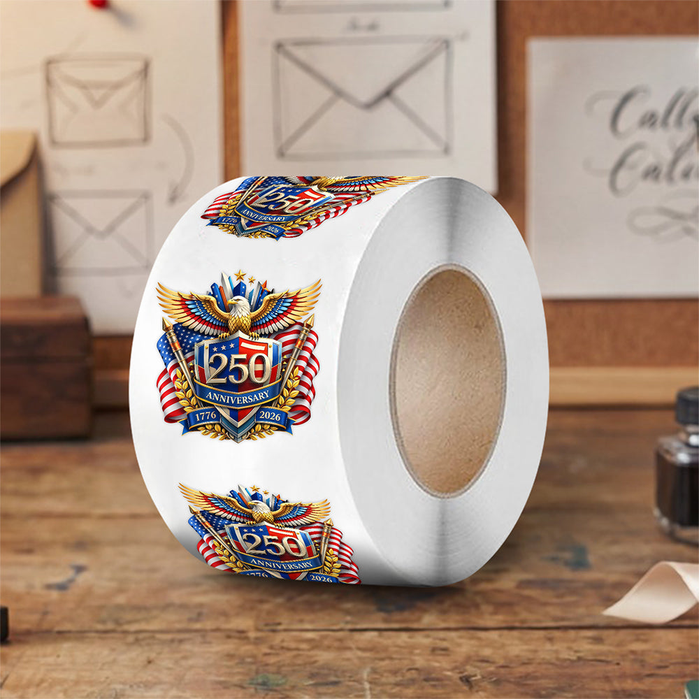 America 250 Years of Freedom Anniversary Roll Sticker CH07 910598