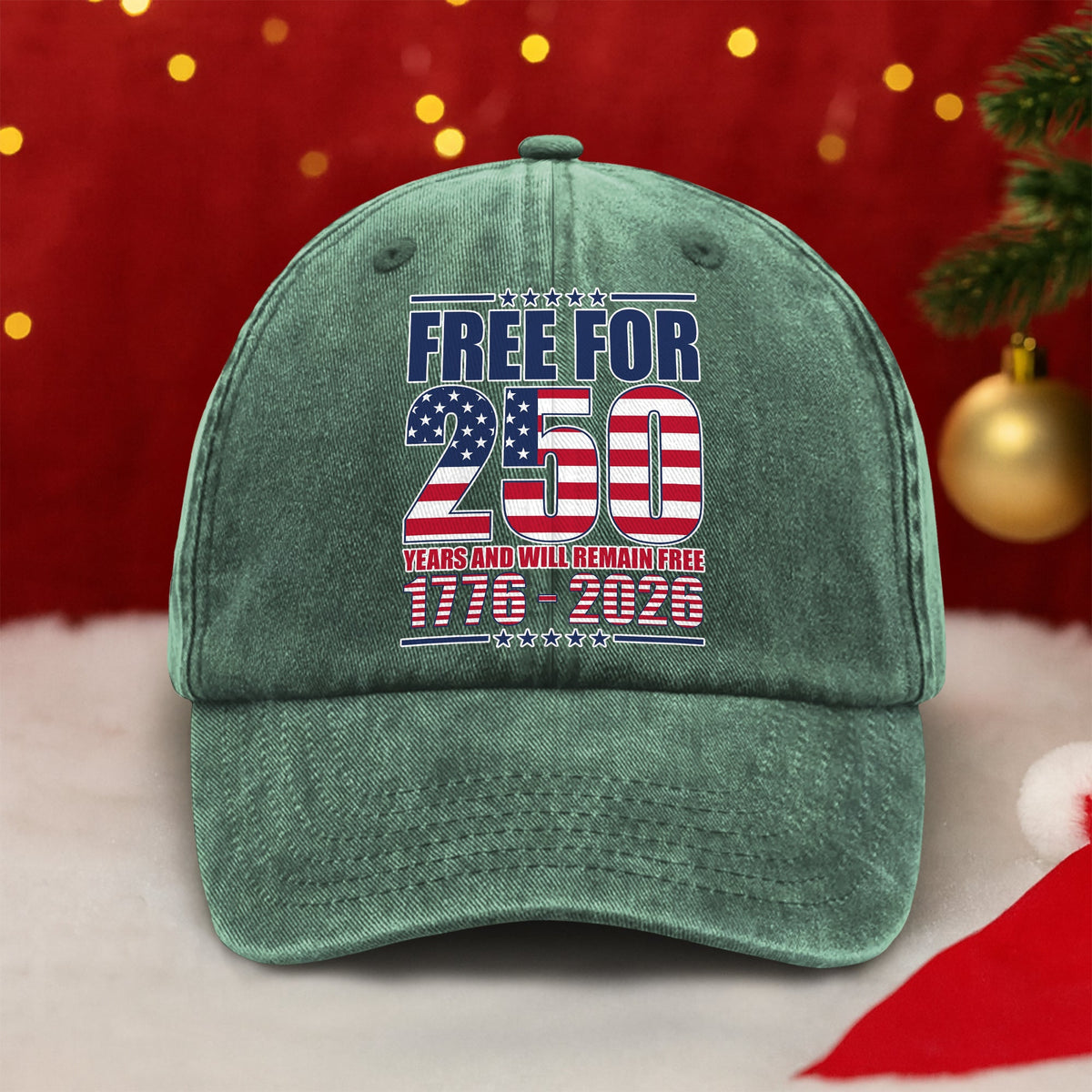 Free For America 250 Years Washed Denim Baseball Cap TH10 894593