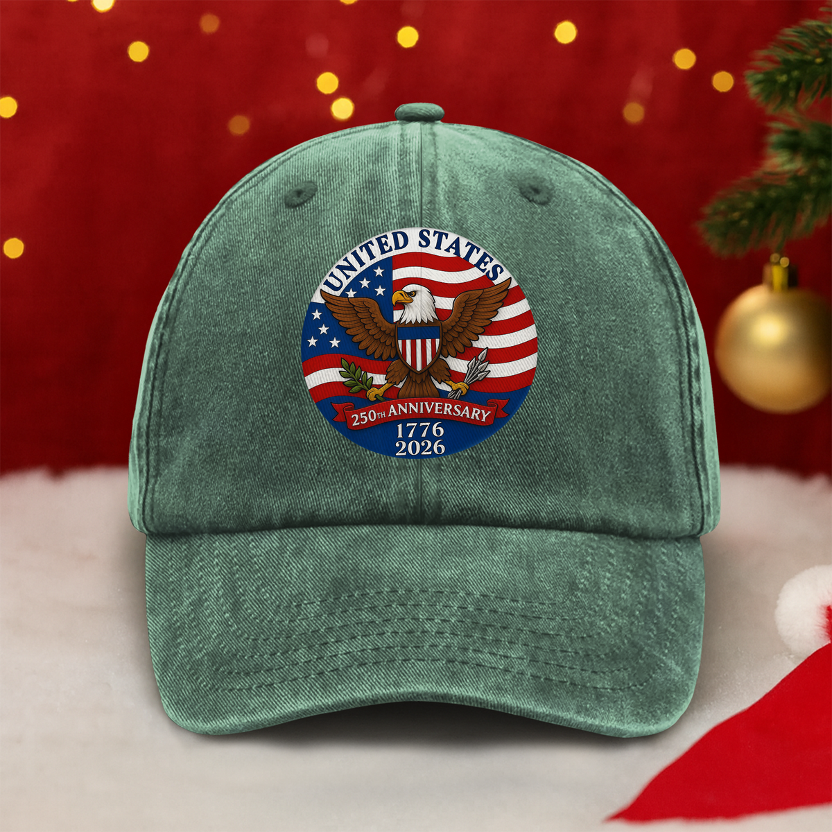 1776 -2026 American 250th Anniversary Eagle Washed Baseball Denim Cap CH07 899370