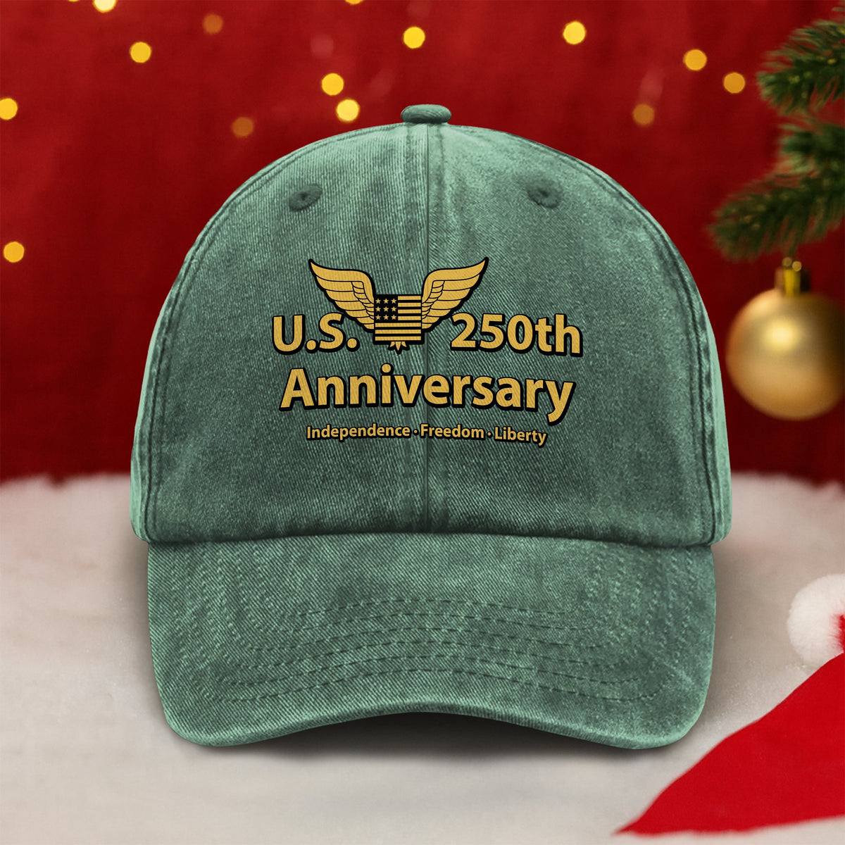 American Independence Freedom Liberty Patriotic Washed Denim Baseball Cap LM32 895143