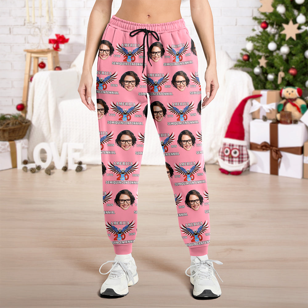 Custom Face America 250th Anniversary Eagle USA Flag Sweatpant CH07 899754