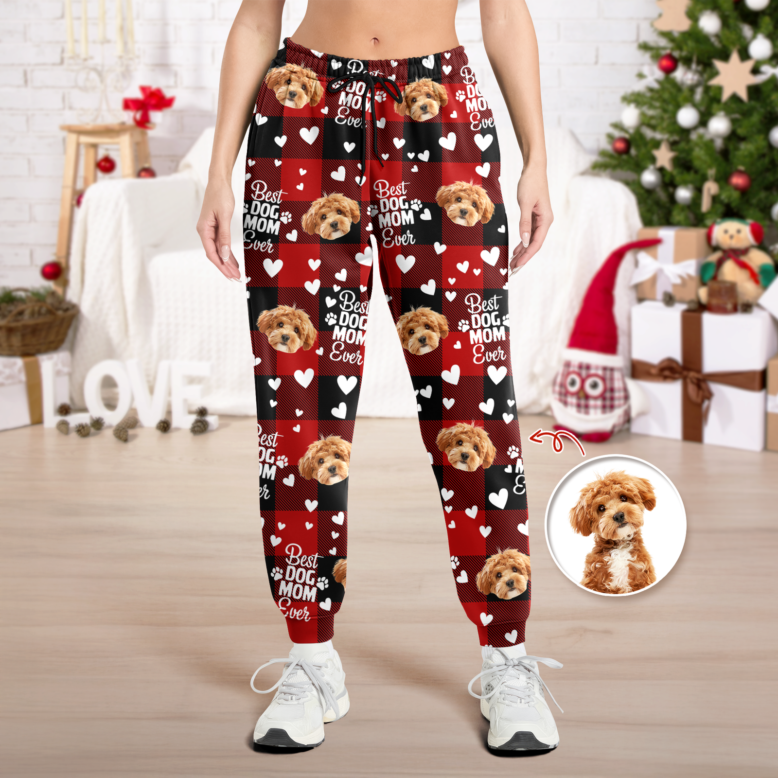 Custom Photo Best Dog Mom, Best Dog Dad Ever Sweatpants HA75 897618