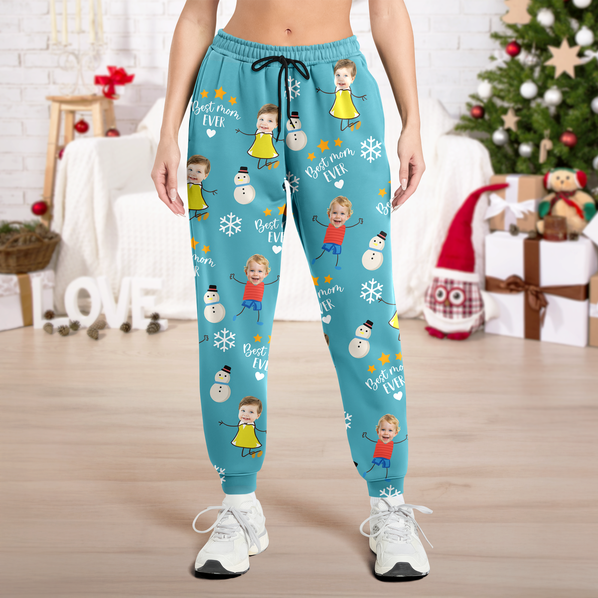 Custom Face Kid Best Mom Ever, Best Dad Ever Sweatpants HA75 892868