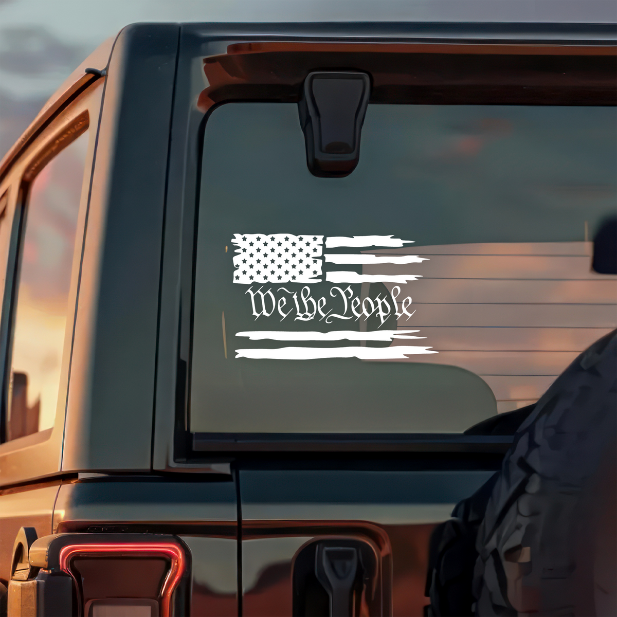 We The People American Flag Car Window Decal Sticker HA75 898986