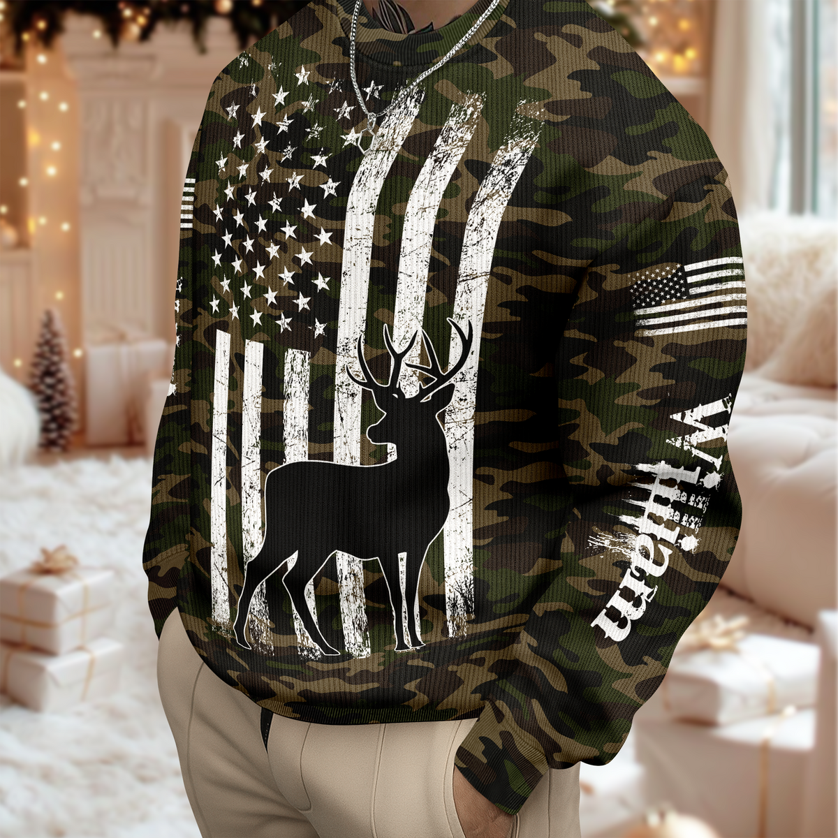 Personalized Custom Name Ugly Sweater For Hunter TH10 896495