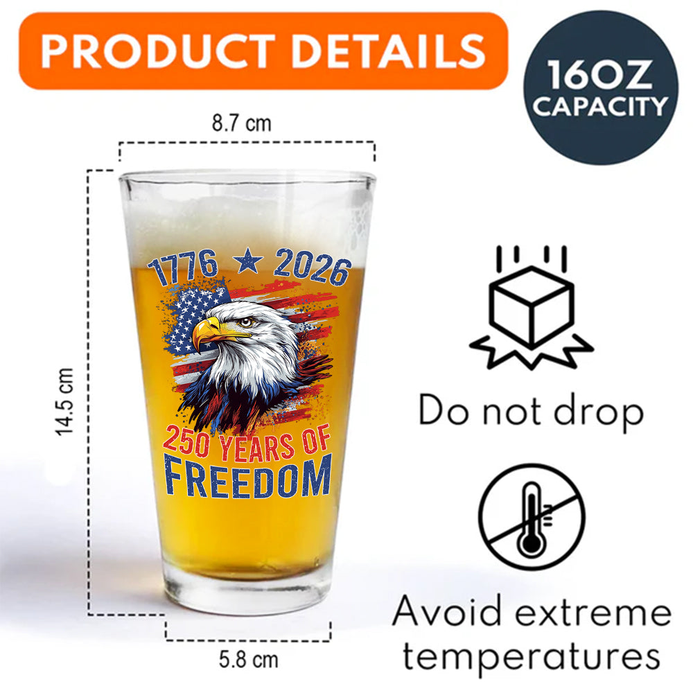America Semiquincentennial 250 Years Of Freedom Beer Glass CH07 896708