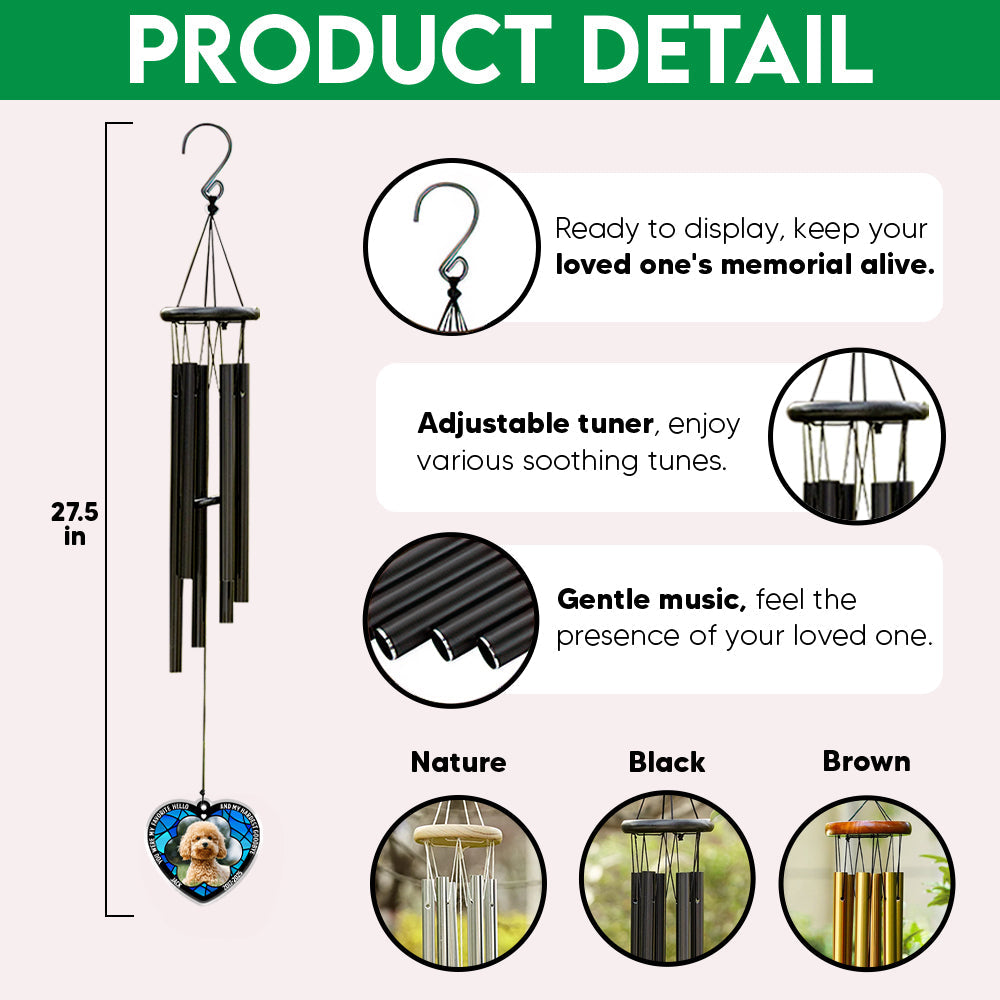 Custom Photo Forever In Our Hearts Memorial Acrylic Wind Chimes HA75 892726