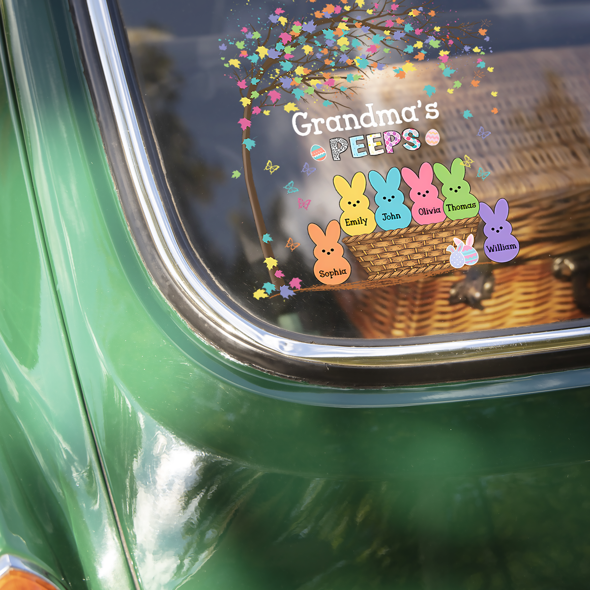 Custom Family Bunny Easter Car Window Decal Sticker Family Gift HA75 920026