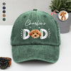 Custom Photo Dog Cat - Dog Mom Cat Mom Washed Denim Baseball Cap HA75 897008
