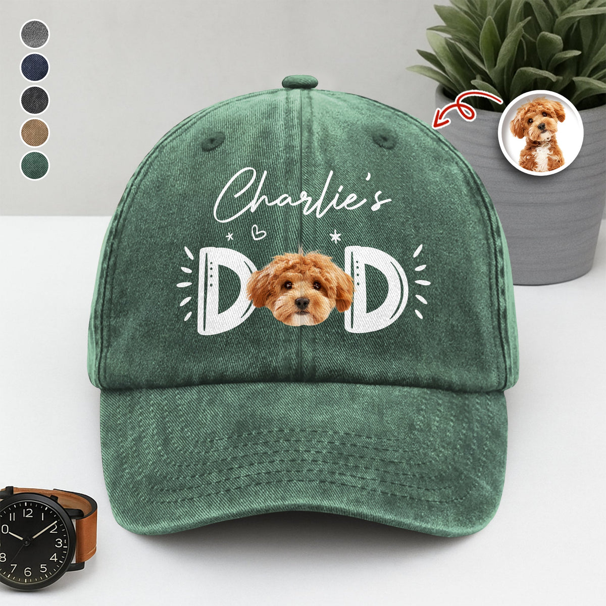 Custom Photo Dog Cat - Dog Mom Cat Mom Washed Denim Baseball Cap HA75 897008