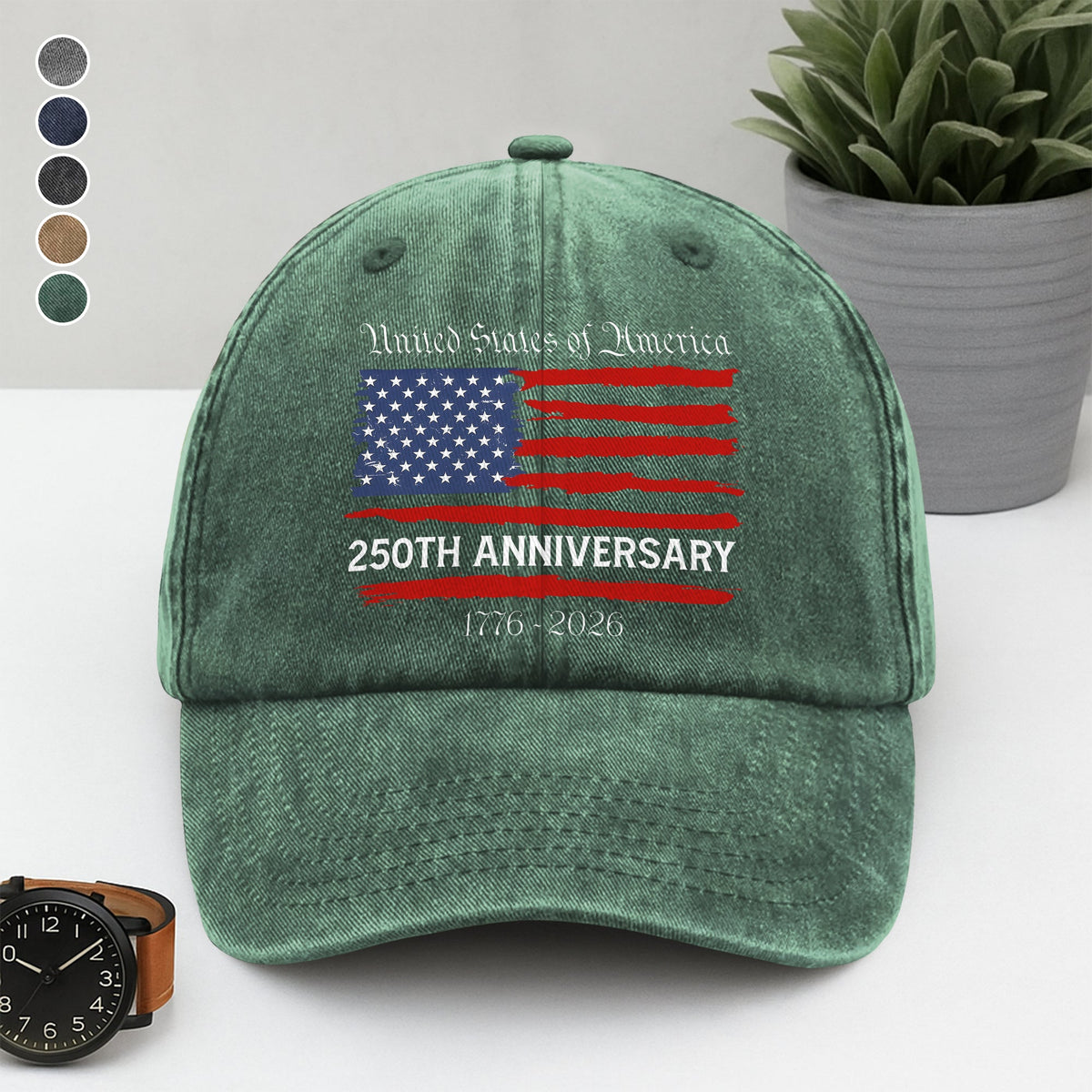 USA 250th Anniversary Washed Denim Baseball Cap TH10 898315