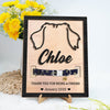 Custom Dog Ear Memorial 2-Layers Wooden Collar Frame LM32 893781
